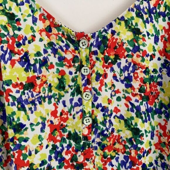 Cabi Fiesta Strappy Floral Romper Coverall Shorts Multi Color Medium - Picture 5 of 12